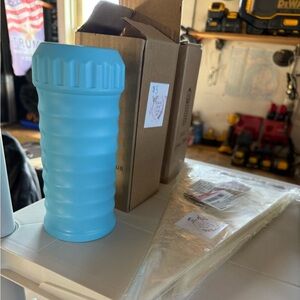 Blue piping bag holder